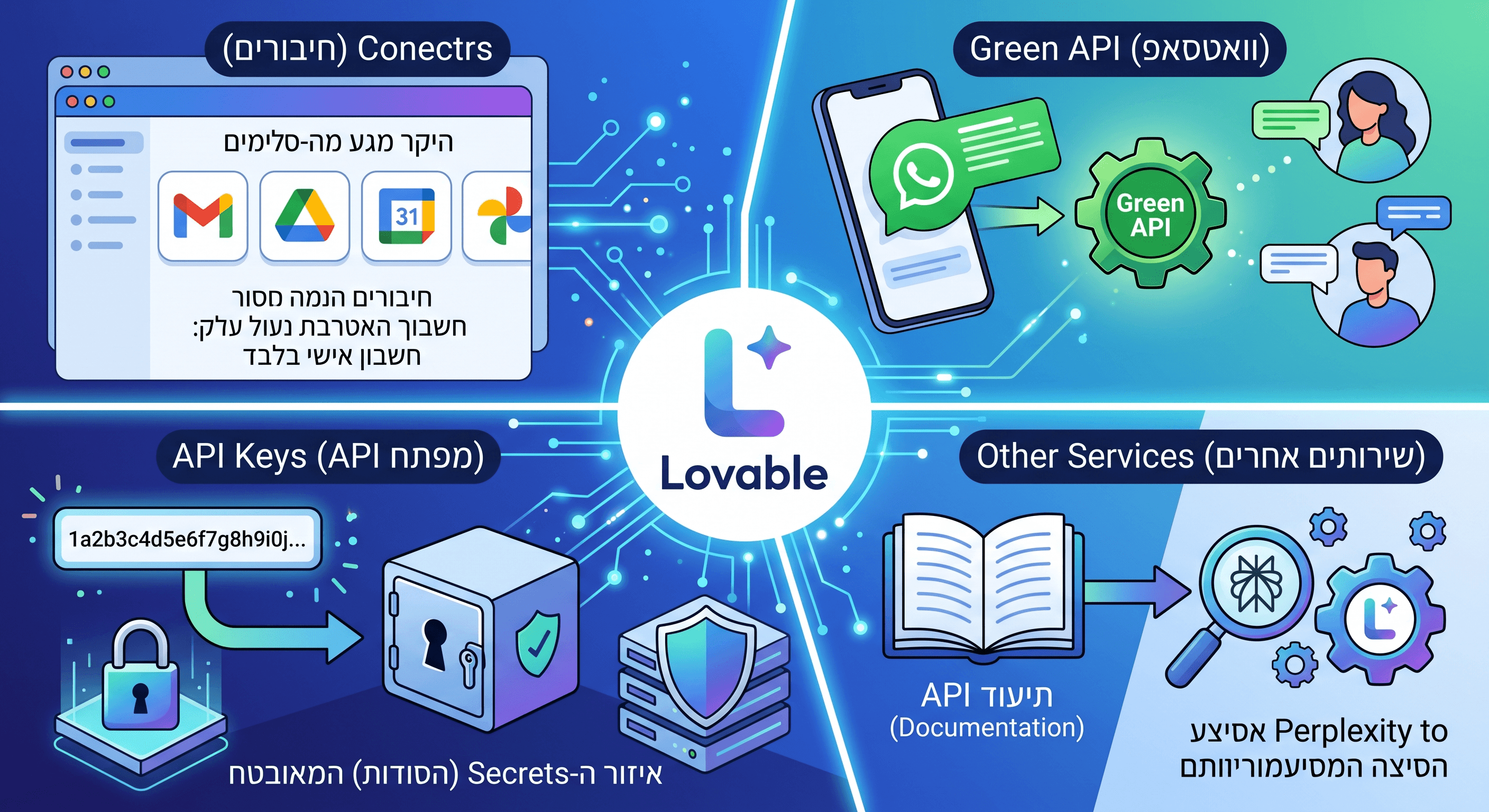 איך מחברים את Lovable לשירותים חיצוניים ומקפיצים את האפליקציה שלכם דרגה?