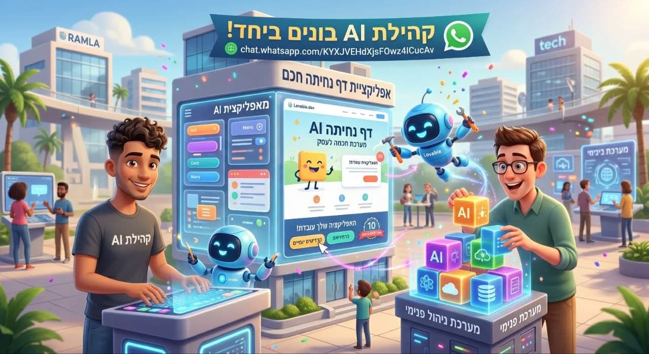 בונים בבינה | בניית אתרים ואפליקציות עם AI