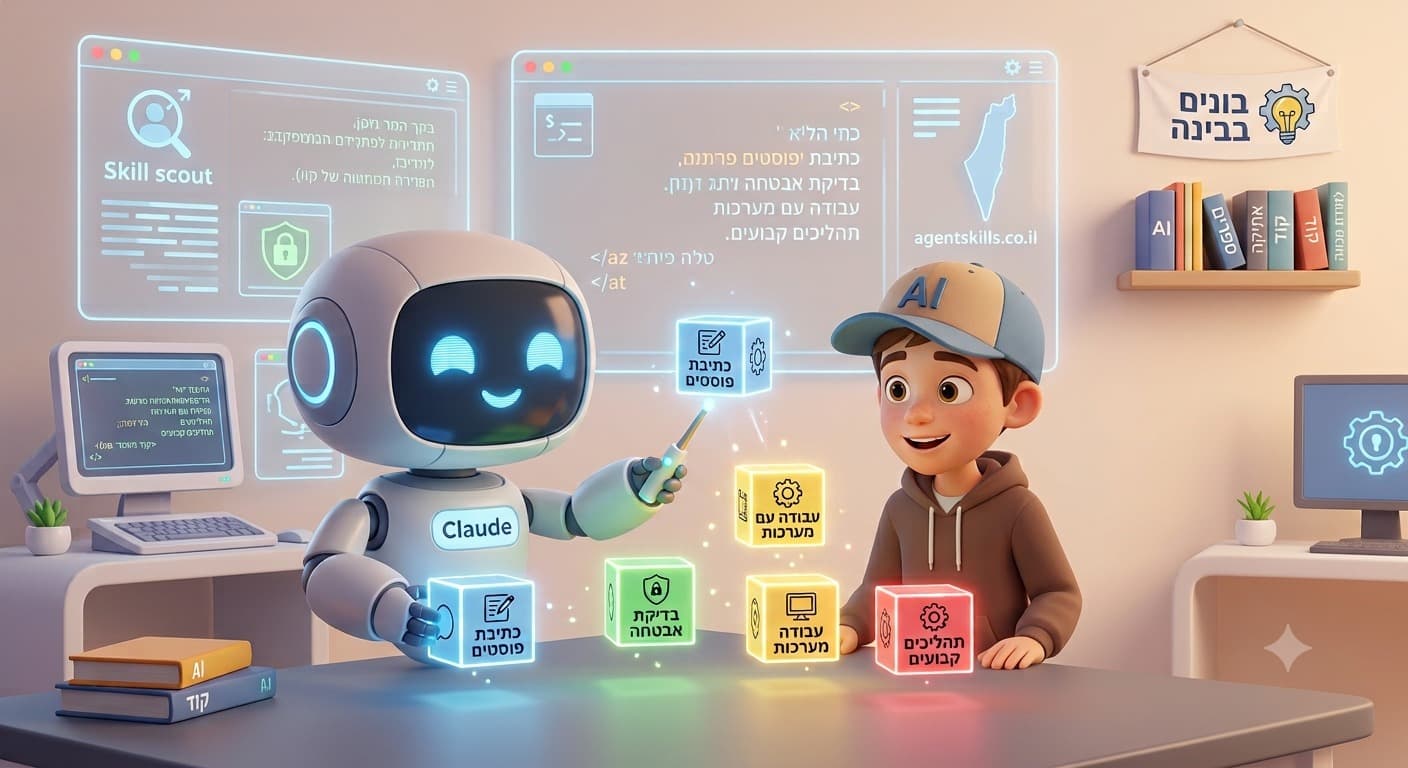 מאמר 4 בנושא claude code: מה זה סקילים (Skills) ואיך הם…