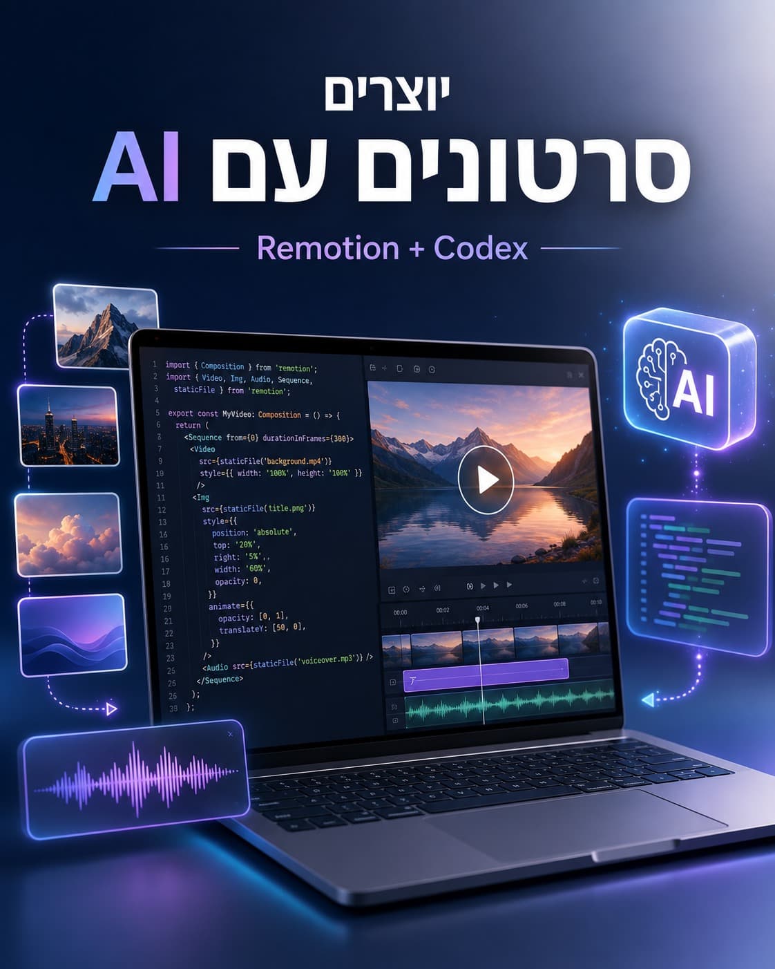 מאמר 8- איך יוצרים ועורכים סרטונים עם Claude Code / Codex?